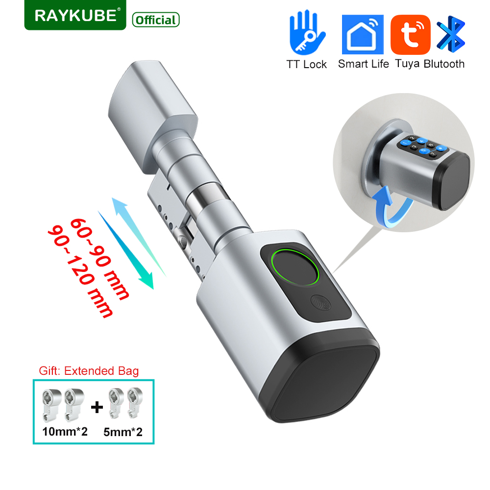 Letter Opener Brass - RAYKUBE V1 Ayarlanabilir TT Kilidi/Tuya Bluetooth